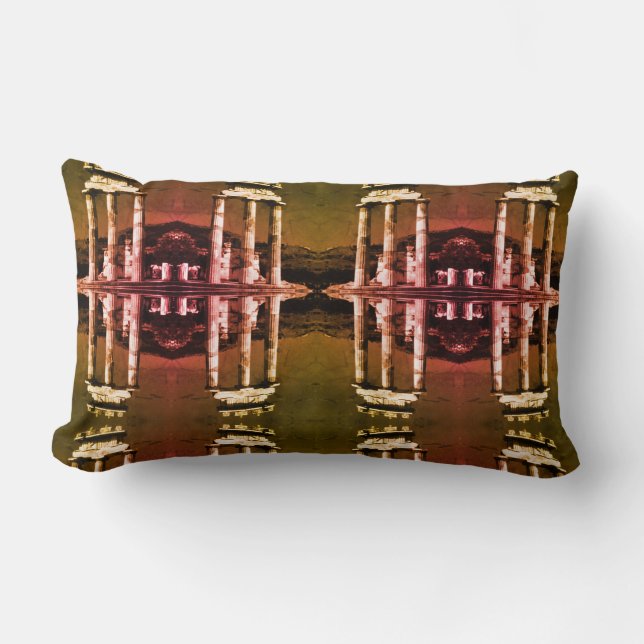 Coussin Rectangle Grèce Athènes temple Tholos Sanctuaire  (Recto)