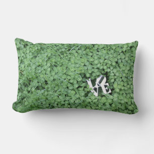 Coussin Rectangle Green Clover Love Spring Mariage Décor amusant