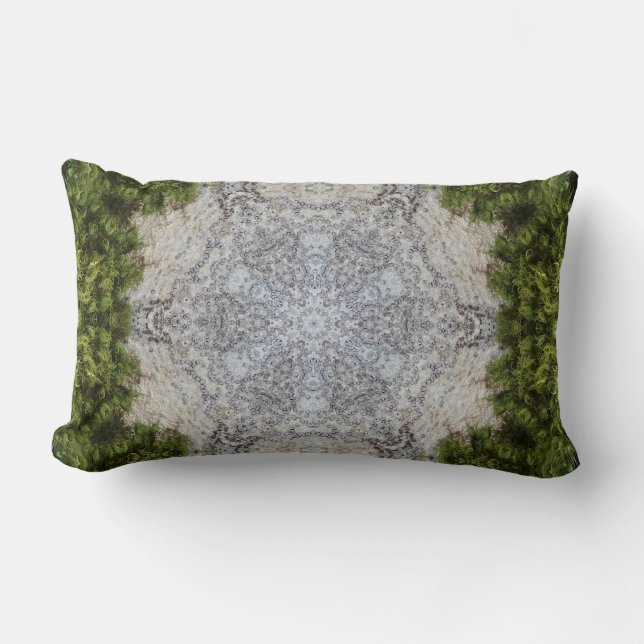 Coussin Rectangle Green Moss & Earth Nature Art (Recto)