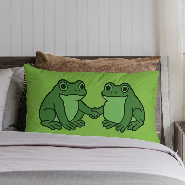 Coussin Rectangle Grenouilles Ensemble Fortes Protestation de Grenou (Créateur téléchargé)