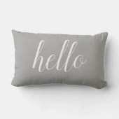 Coussin Rectangle Grey Bonjour mignon Bonjour ou votre devis (Verso)