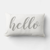 Coussin Rectangle Grey Bonjour mignon Bonjour ou votre devis (Recto)