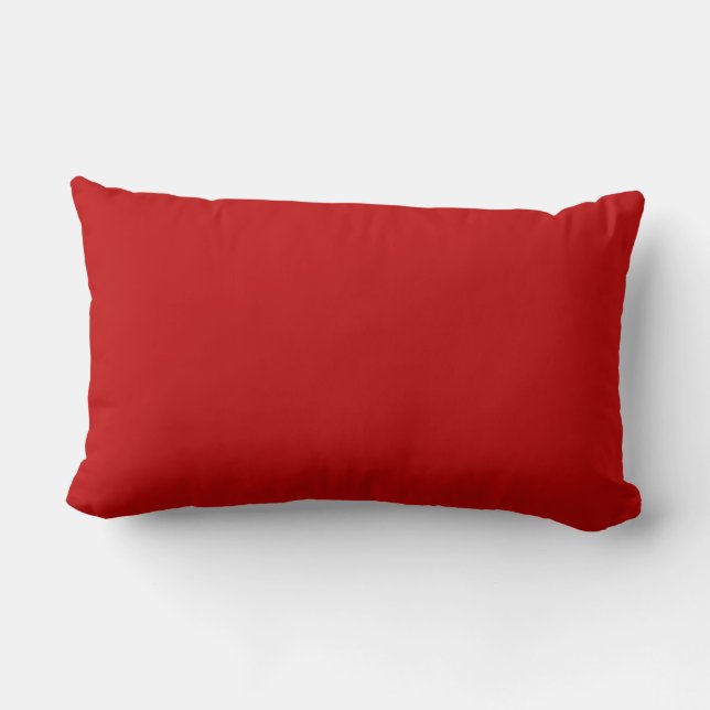 Coussin Rectangle Grilles Rouge et blanc Reversable Solide (Verso)
