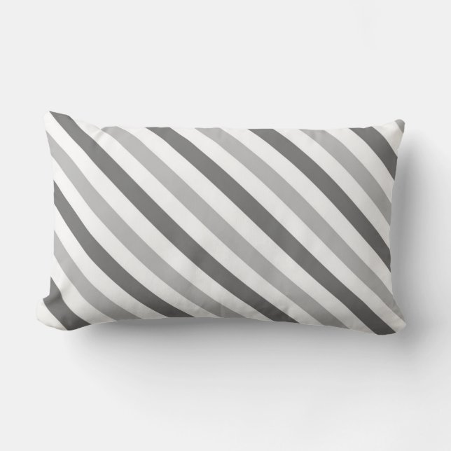 Coussin Rectangle Gris double et blanc (Recto)