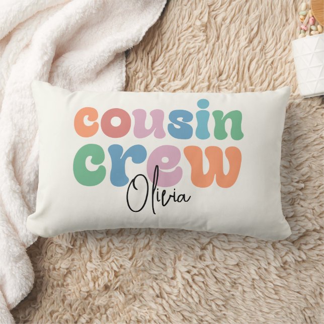 Coussin Rectangle Groovy Cousin Crew Personalized (Couverture)