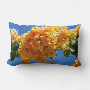 Coussin Rectangle Groupe de bougainvilliers d'or Floral