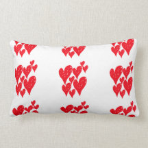 Groupe de coeur rouge d'amour dans un motif sur le