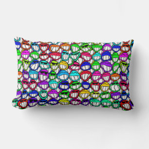 COUSSIN RECTANGLE GROUPE D'FACES COOL