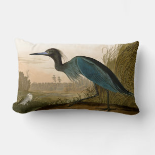 Coussin Rectangle Grue bleue Héron Impression Audubon Art côtier