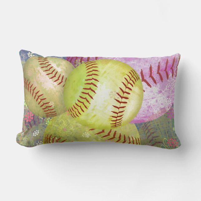 Coussin Rectangle Grungy Girl Softball (Recto)