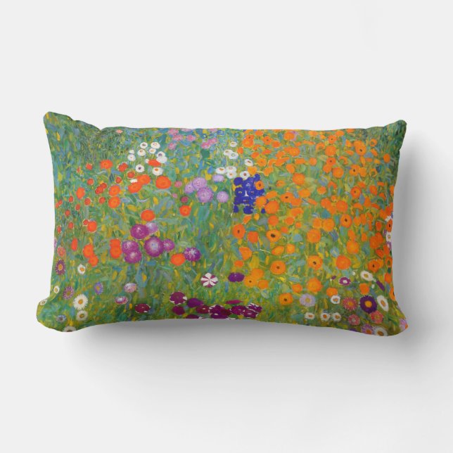 Coussin Rectangle Gustav Klimt : Jardin d'agrément (Recto)