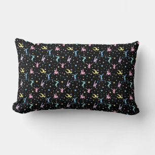 Coussin Rectangle Gymnastique Féminine Gymnastes avec Étoiles