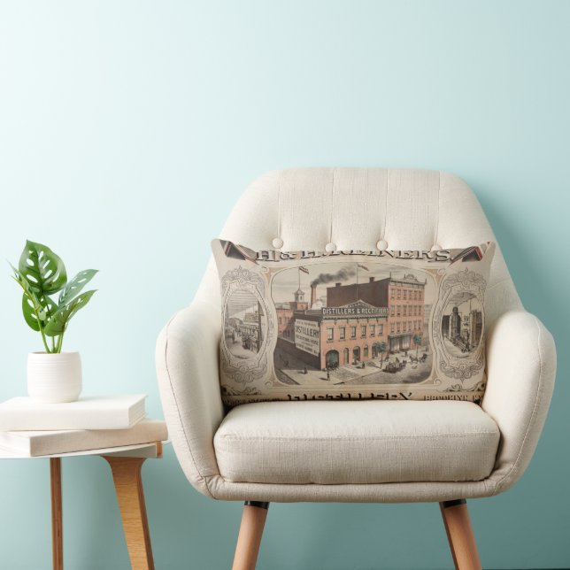 Coussin Rectangle H. & H. Reiners Distillery Building À Brooklyn, Ny (Chaise)