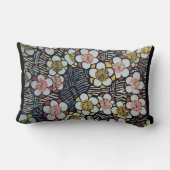 COUSSIN RECTANGLE HAIKU/ FLEURS DE PRINTEMPS JAUNE ROSE BLANC NOIR (Verso)