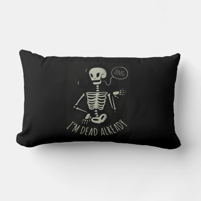 Coussin Rectangle Halloween je suis déjà (Recto)
