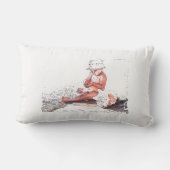 Coussin Rectangle HAMbyWG - Jeu d'oreiller - Bébé sur la plage (Verso)