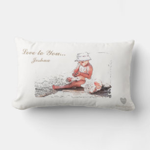 Coussin Rectangle HAMbyWG - Jeu d'oreiller - Bébé sur la plage