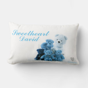 Coussin Rectangle HAMbyWG - Pilote - Nounours bleus