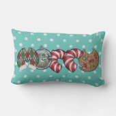 Coussin Rectangle Hand lettered Christmas text Acrylic Ornament (Verso)