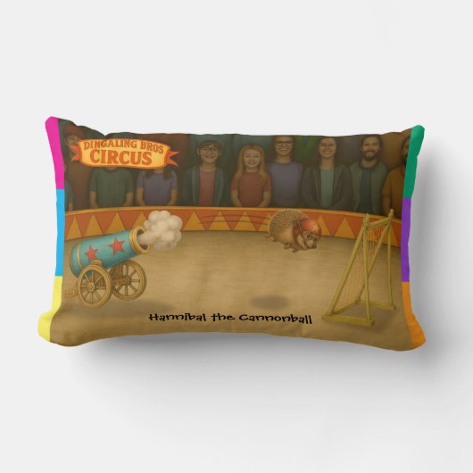 Coussin Rectangle Hannibal le boulet de canon (Recto)