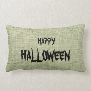 Coussin Rectangle Happy Halloween Burlap Throw
