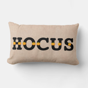 Coussin Rectangle Happy Halloween Orange Citrouille Burlap