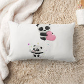 Coussin Rectangle Happy Panda Cushion | Cute Panda Pillow for Kids & (Couverture)