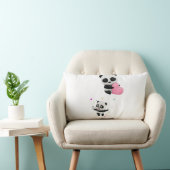 Coussin Rectangle Happy Panda Cushion | Cute Panda Pillow for Kids & (Chaise)