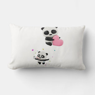 Coussin Rectangle Happy Panda Cushion Cute Panda Pillow for Kids &
