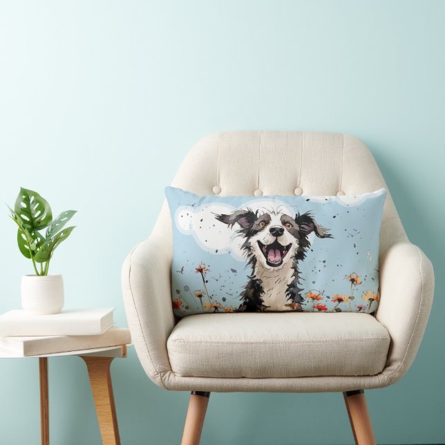 Coussin Rectangle Happy Pup (Chaise)