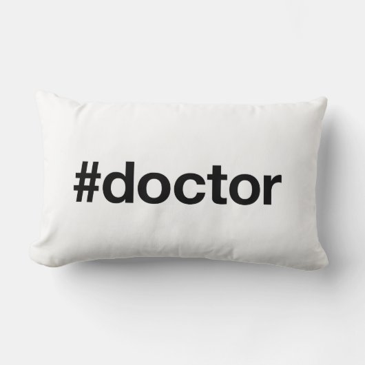 Coussin Rectangle Hashtag DOCTOR (Recto)