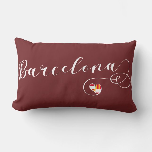 Coussin Rectangle Heart Barcelona Coussin, Catalan (Recto)