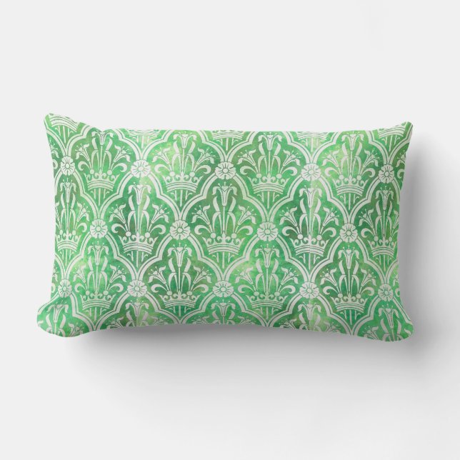 Coussin Rectangle Heraldry Avec Couronne Et Fleurs (Recto)