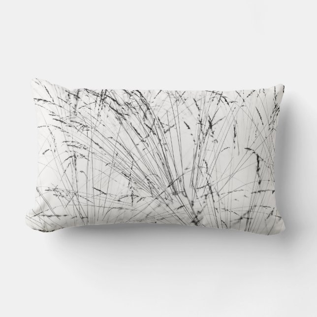 Coussin Rectangle Herbe D'Hiver En Neige (Recto)