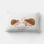 Coussin Rectangle Hérisson mariage ou fiançailles romantique (Verso)