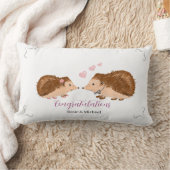 Coussin Rectangle Hérisson mariage ou fiançailles romantique (Couverture)