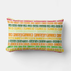 Coussin Rectangle Heure d'été, tonneaux