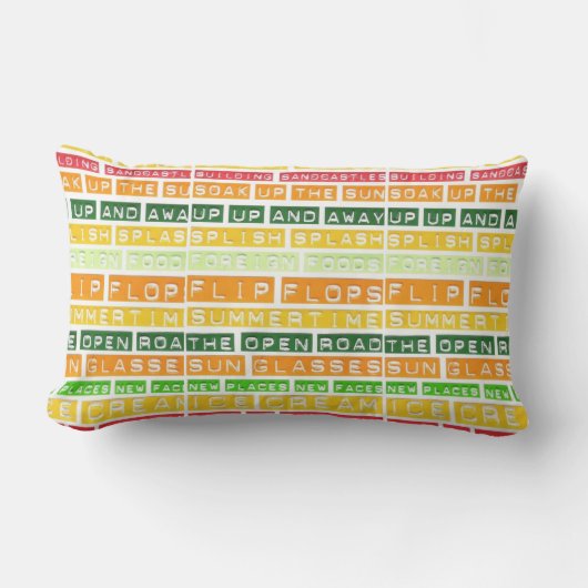 Coussin Rectangle Heure d'été, tonneaux (Recto)