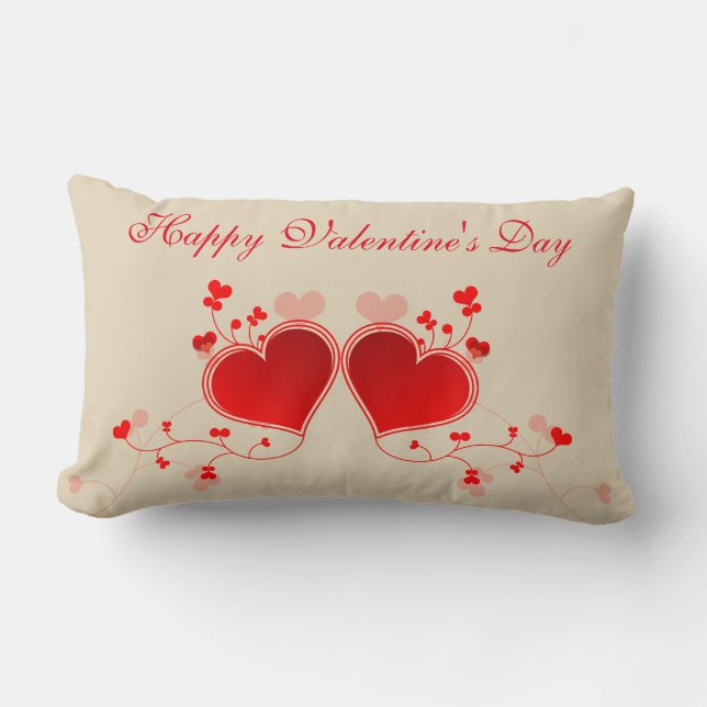 Coussin Rectangle Heureuse Sainte-Valentin (Recto)