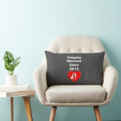 Coussin Rectangle Heureusement marié depuis 2013 (Chaise)