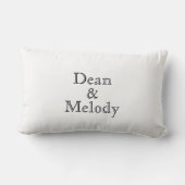 Coussin Rectangle Heureusement pour toujours mariage de monogramme (Verso)