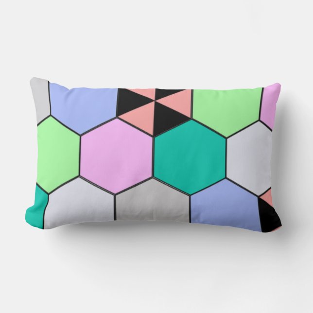 COUSSIN RECTANGLE HEXAGON COLORÉ (Recto)