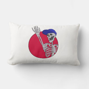 Coussin Rectangle Hey Amis Cool et drôle Squelette