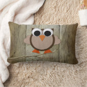 Coussin Rectangle Hibou lunatique et bois (Couverture)