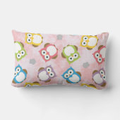 Coussin Rectangle Hiboux Colorés Choisis Carré ou (Verso)