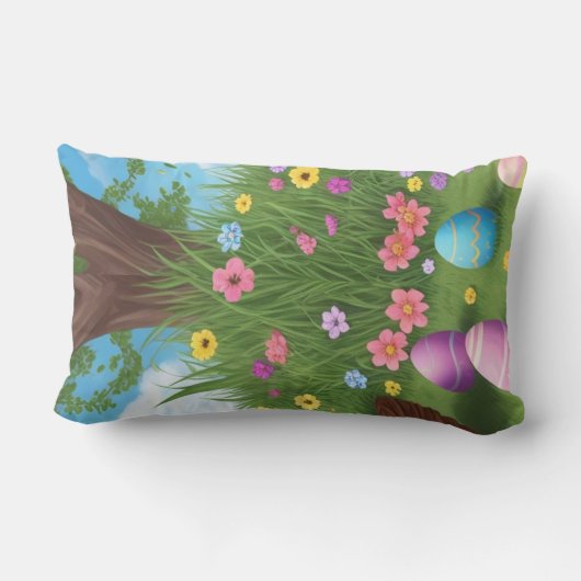 Coussin Rectangle Hippity Hop Bunny Jeu d'oreiller (Verso)