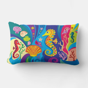 Coussin Rectangle Hippocampe nautique