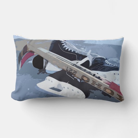 Coussin Rectangle Hockey sur glace (Recto)