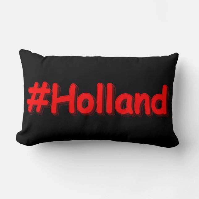 Coussin Rectangle "#Holland" Joli Design. Commandez dès maintenant  (Recto)
