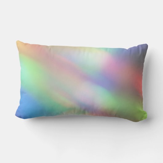 Coussin Rectangle Hologramme moderne Pastel Arc-en-ciel Sirène Unico (Verso)